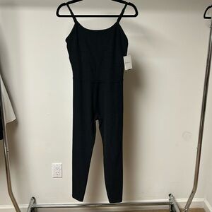 Beyond yoga uplevel midi jumpsuit dark night heather